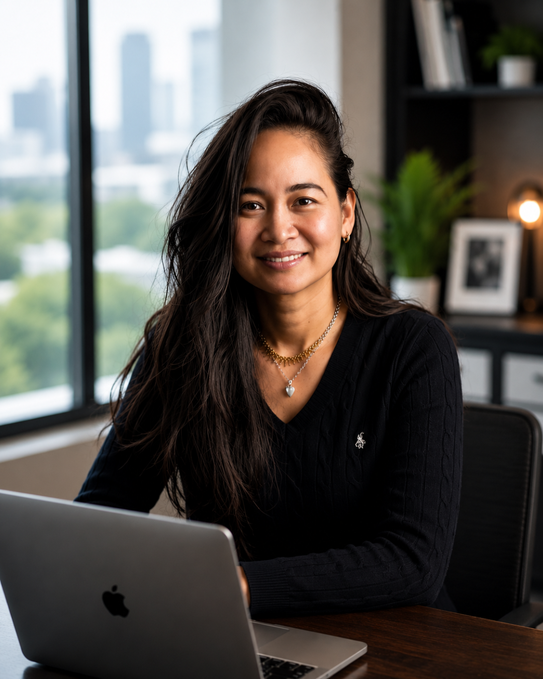 Portrait of Denise Lanorias, founder of Sela & Co. Studio